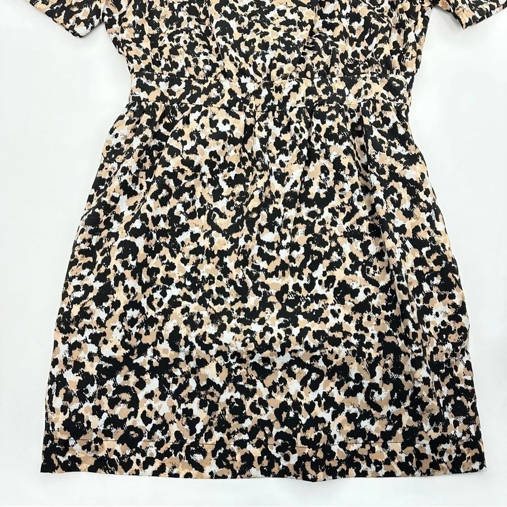 BCBGeneration Animal Print Size 8 Lace Up Back Mini Dress - Picture 7 of 16